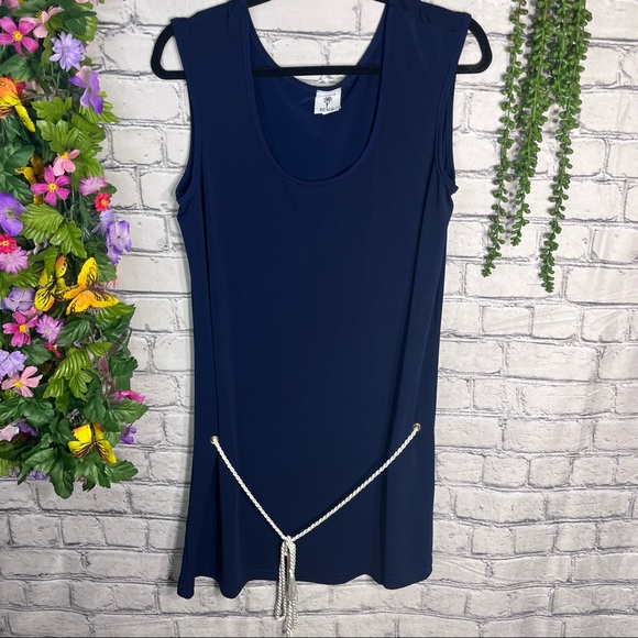 °🌼3/$30🌼Dream Beach Sleeveless Blue Mini Dress  Size XL - Picture 2 of 16